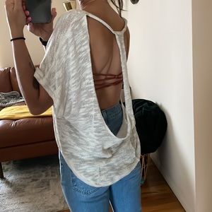 White small crochet top.